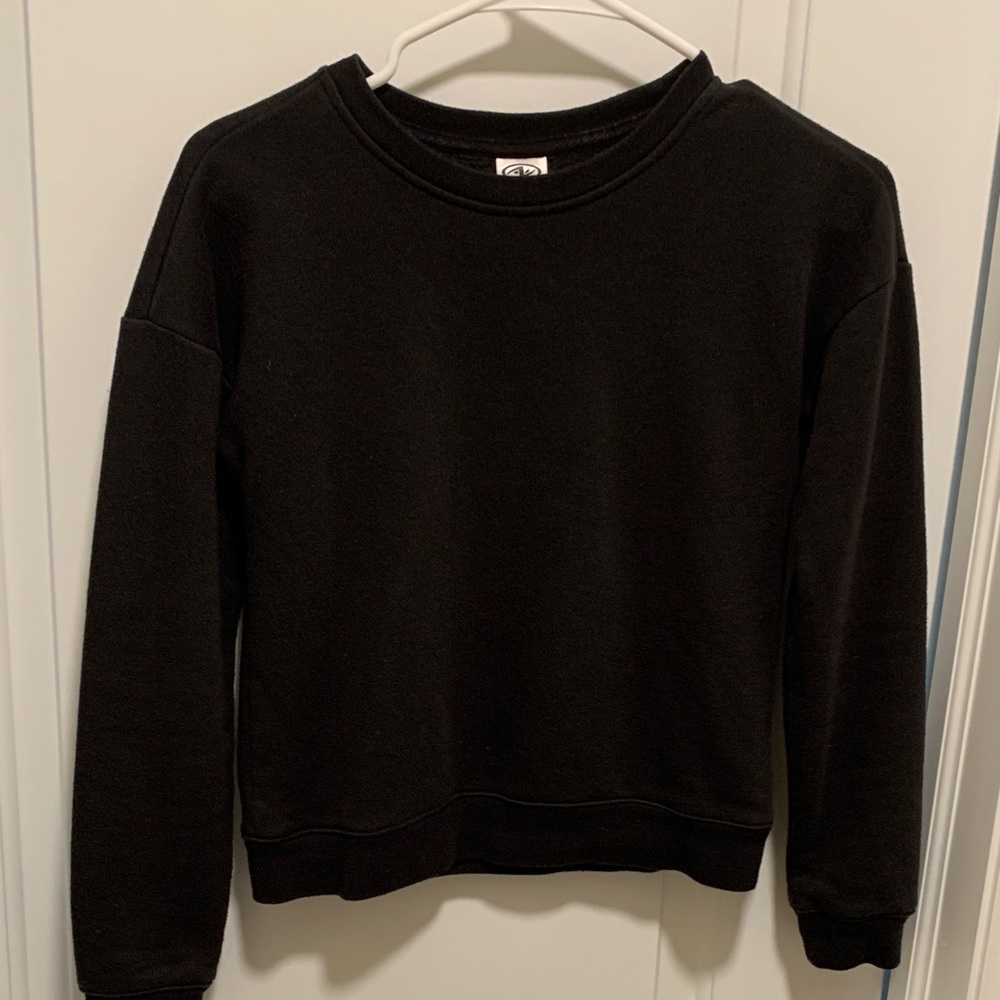 Athletic Works Kids Black Crewneck Sweater. Size: L(10/12)